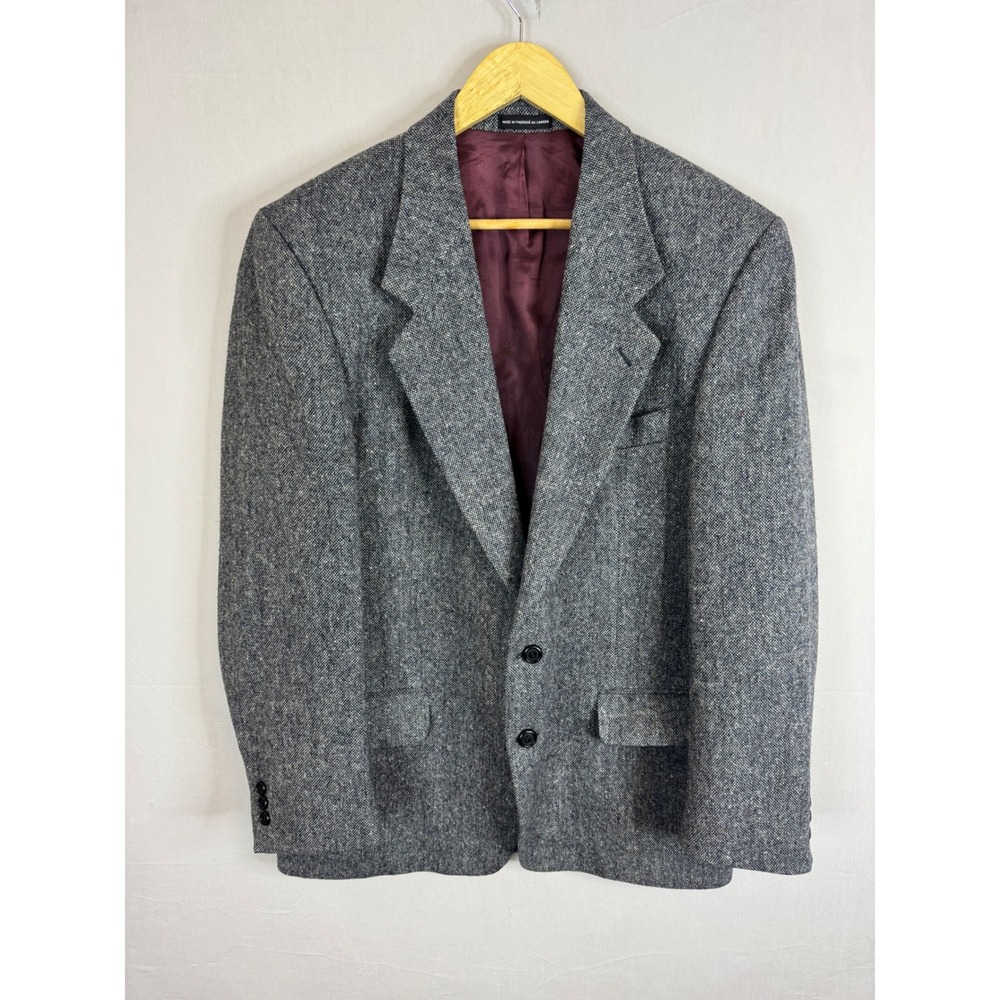 Magee Donegal Tweed Mens Grey‎ Wool Blazer Sport Coat 42 Reg Woven in Ireland